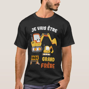 Camiseta Crianças Je vais être Grand frère 2023 Gravidez An