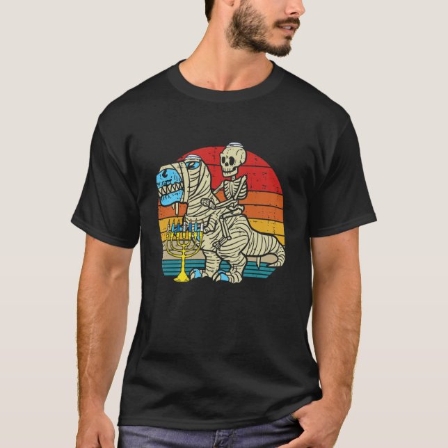 Camiseta Crianças: Jew Skeleton Dinossauro Mamãe Engraçado  (Frente)