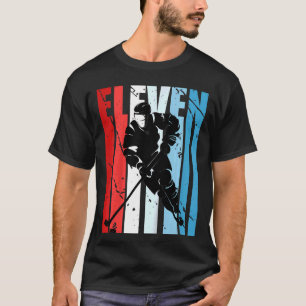 Camiseta Crianças Jogador de Aniversário do 11 de Hóquei no