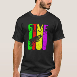 Camiseta Crianças Jogadores de Tag Laser Tag Boys 5 Birthda