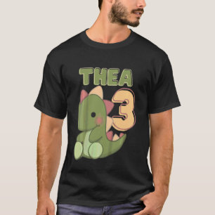 Camiseta Crianças Jovens Bonitas Terceiro Aniversário Adorá