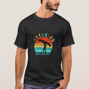 Camiseta Crianças Kayaking me deixa molhado, engraçada Vi