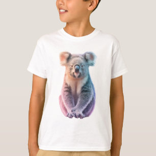 Camiseta Crianças Koala Gradiente Pastel