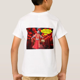 Camiseta crianças lá. Feliz Ano Novo Chinês. Panda/Homem