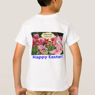Camiseta crianças lá. Felz pascoa alpaca/coelho
