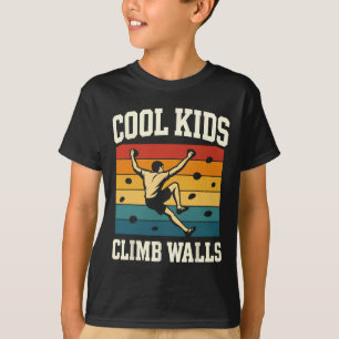 Camiseta Crianças Legais Escalam Paredes Esporte Extremo Es