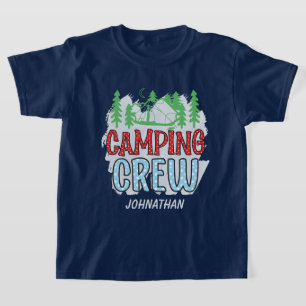 Camiseta Crianças legal acamparando equipe adicione nome un