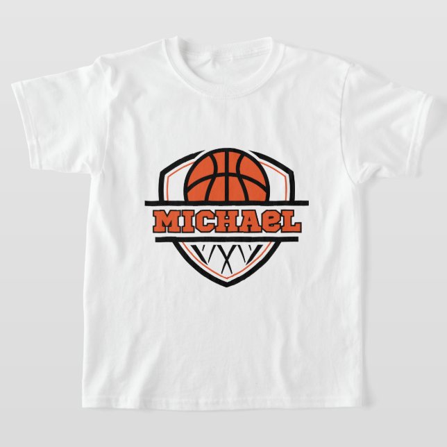 Camiseta Crianças legal de basquetebol negro (Postura )