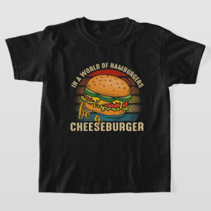 Camiseta Crianças legal inspiram hamburger word art