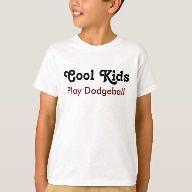 Camiseta Crianças legal jogam Dodgeball (Frente)