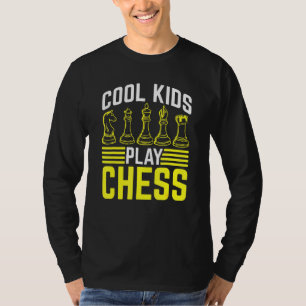 Camiseta Crianças legal jogam xadrez para crianças