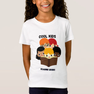 Camiseta Crianças legal lendo livros