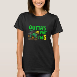 Camiseta Crianças Legal... Trator de Fazenda 5 Aniversário.