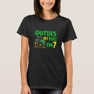 Camiseta Crianças Legal... Trator de Fazenda 7 Aniversário.