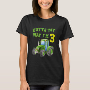 Camiseta Crianças Legal, Trator de Fazenda aniversário de 3
