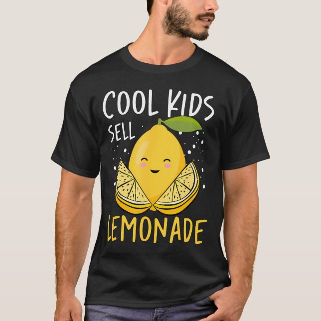 Camiseta Crianças legal Vendem Limonada Refrescando O Cit D (Frente)