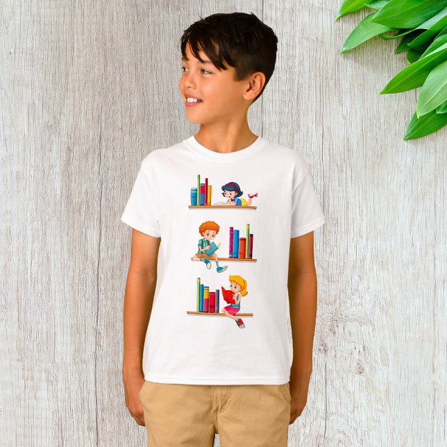 Camiseta Crianças Lendo Livros (Criador carregado)