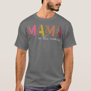 Camiseta Crianças Leopard Mama no Fazer Anunciando Gravidez