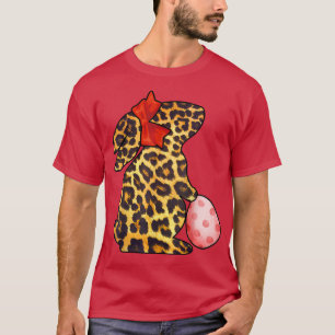 Camiseta Crianças Leopardo do Coelhinho do Dia do Felz pasc