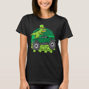 Camiseta Crianças Leprechaun Dino Monster Dia de São Patríc