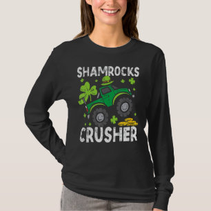 Camiseta Crianças Leprechaun Monster Truck Shamrock Rua Pat
