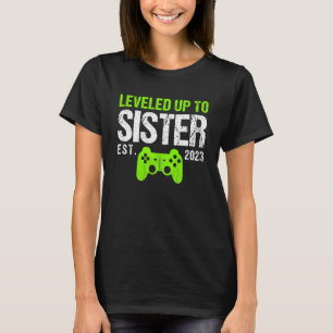 Camiseta Crianças Levadas Até A Irmã Est 2023 Nova Irmã Ga