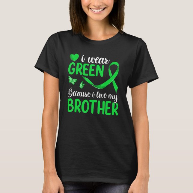 Camiseta Crianças Linfas Correspondendo Eu Visto Verde Para (Frente)