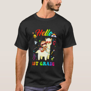 Camiseta Crianças Llama Alô, 1 rua De Grau, Fofo Llama De V
