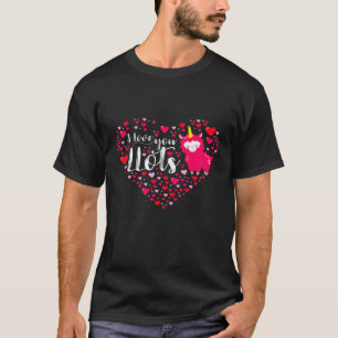 Camiseta Crianças Llamacorn Eu Te Amo Muito Lhama Dia dos N