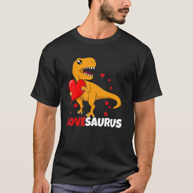 Camiseta Crianças Lovesauro Filho Dinossaur Toddler Boy Din (Frente)