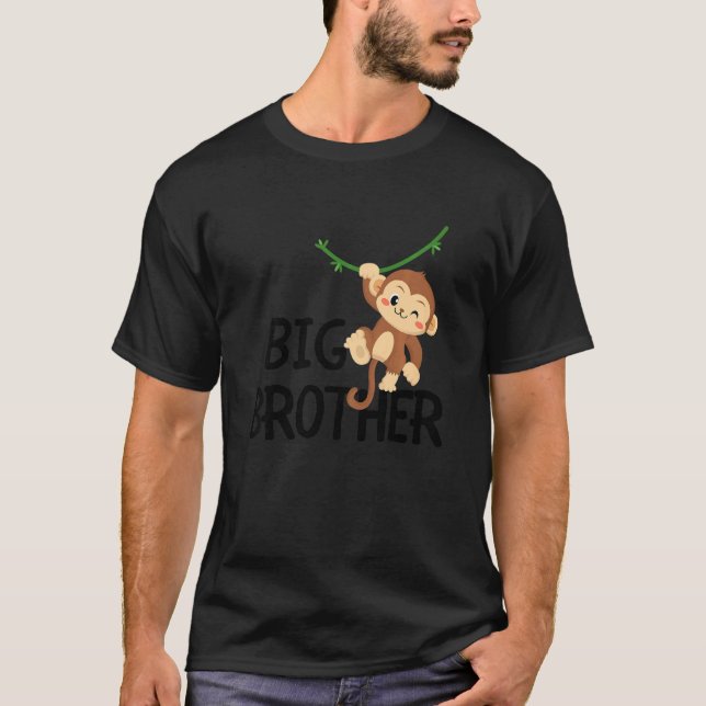 Camiseta Crianças, Macaco-Macaco-Grande Irmão Melhor Do Mun (Frente)