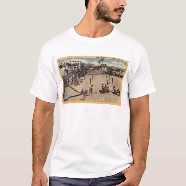 Camiseta Crianças & mães na praia atlética de Veneza (Frente)