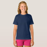 Camiseta Crianças Marinho Blue T-Shirt / Personalizar<br><div class="desc">Crianças, T-Shirt: Crie Sua Camiseta personalizada com texto. Ajustes fáceis (botão Editar Design) adicionando mais texto, cores de fundo ou mais imagens.</div>