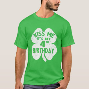 Camiseta Crianças me beijam É meu 4º Dia de São Patríc