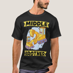 Camiseta Crianças Mediano Irmão 2023 Digger Excavator Dredg