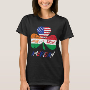 Camiseta Crianças Meia-Irlandesa Metade Da Bandeira Italian