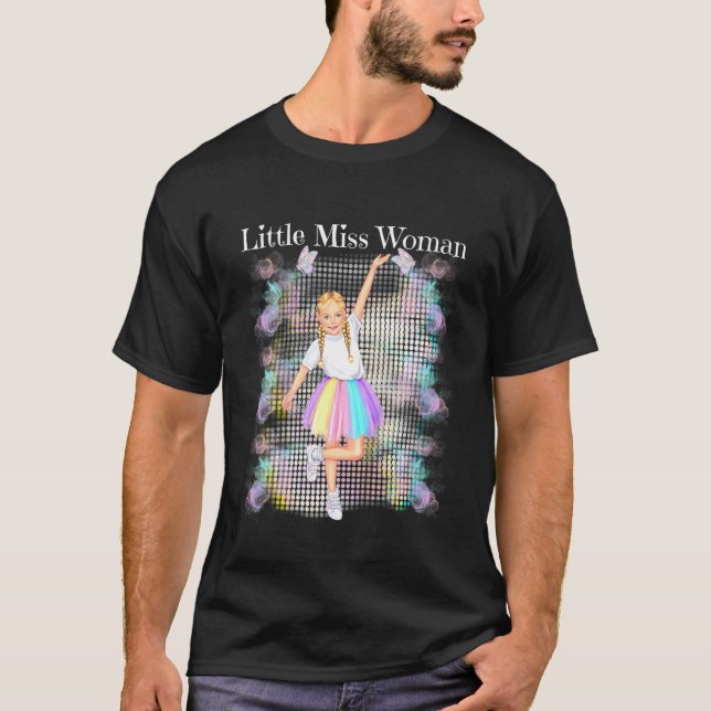 Camiseta Crianças Menina Menina Mulher Internacional Dia da (Frente)