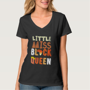 Camiseta Crianças Menina Negra Rainha Melanin Brown Skin Gi