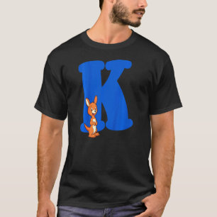 Camiseta Crianças Meninas Alphabet Maiúscula Letra K Inicia