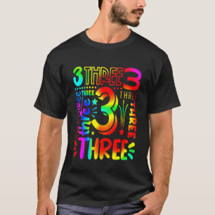 Camiseta Crianças Meninas aniversário de 3 anos Meninas ani