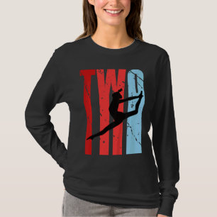 Camiseta Crianças Meninas Dançam segundo aniversário Para D