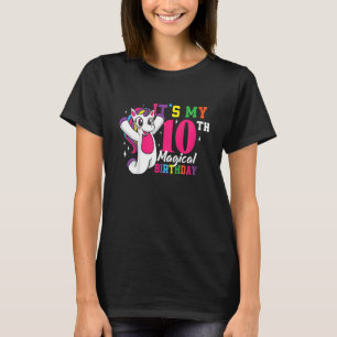 Camiseta Crianças Meninas de 10 Anos Unicórnio É o meu mago