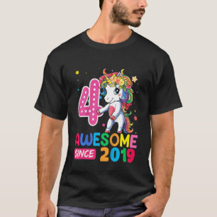 Camiseta Crianças Meninas de 4 anos adolescentes Flores Uni