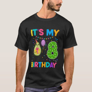Camiseta Crianças Meninas É o meu Avocado, 8 anos
