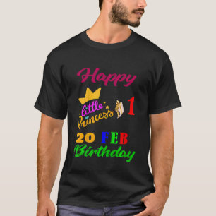Camiseta Crianças Meninas Februray Aniversário 20 de fevere
