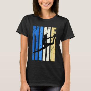 Camiseta Crianças Meninas Ginástica 9º Aniversário Para Gym