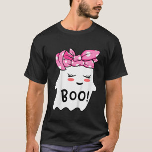 Camiseta Crianças Meninas Infantil Feliz Halloween Fantasma