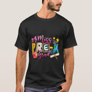 Camiseta Crianças Meninas Meninas de Pré-k Formando Graduaç