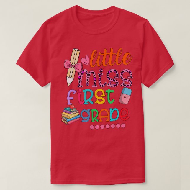 Camiseta Crianças Meninas Meninas Primeira rua De Volta Par (Frente do Design)