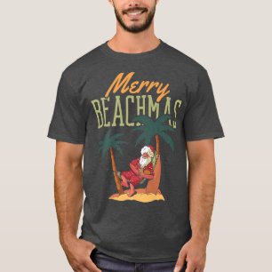 Camiseta Crianças Meninas Papais noeis Xmas Felizes Beachma